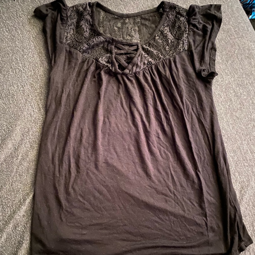 Black dressy flowy top